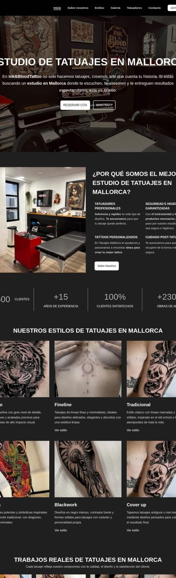 Web de Ink&Blood Tattoo