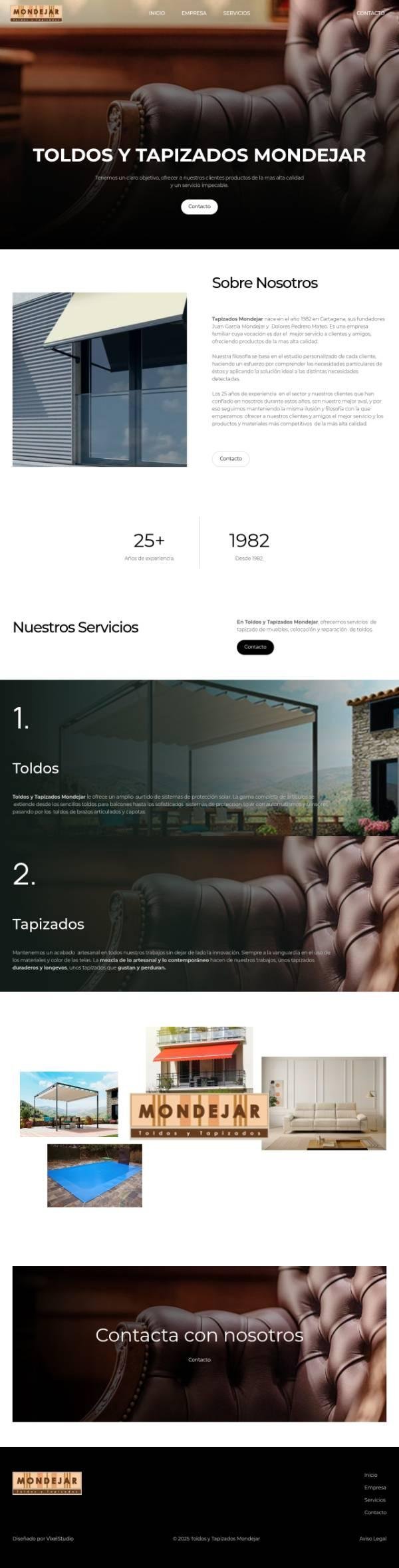 Web de Tapizados Mondéjar